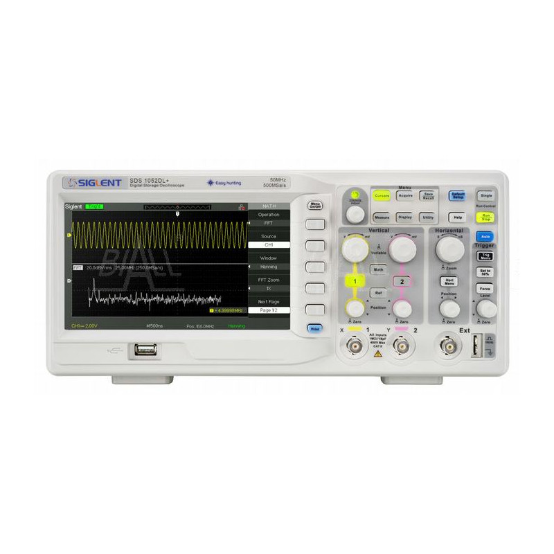 SDS1052DL+ oscyloskop 50MHz, 2kan, 500MSa/s, 30Kpts