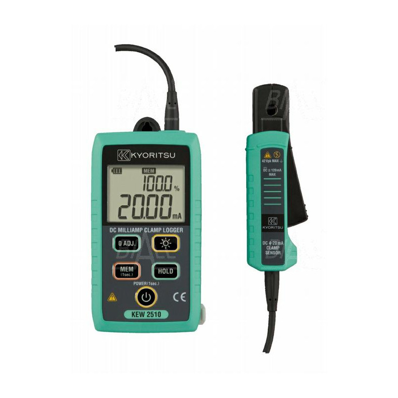 KEW2510 Miernik cęgowy pętli 4~20mA/0~100%, DC120mA, Bluetooth, logger/rejestr.